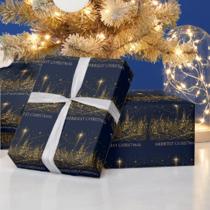 Papel De Regalo Navidad en las Estrellas Pueblo Navideño