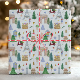 Papel De Regalo Navidad en París Ciudad de la Luz