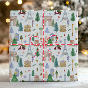 Papel De Regalo Navidad en París Ciudad de la Luz