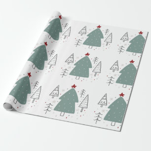 Papel De Regalo Navidad escandinava Regalo de Navidad minimalist