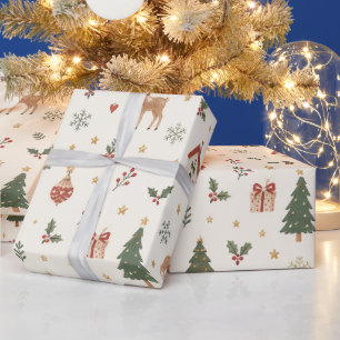 Papel De Regalo Navidad escandinavaNavidad nórdica minimalista 