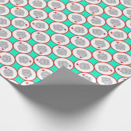 Papel De Regalo Navidad feliz del Hippopotamus