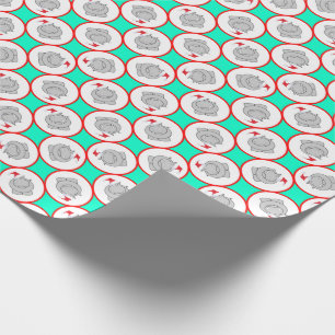 Papel De Regalo Navidad feliz del Hippopotamus