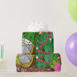 PAPEL DE REGALO NAVIDAD FEROSA PERSONALIZADA CON ÁRBOL DE GNOME XM
