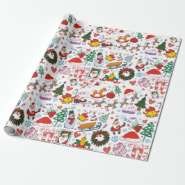 Papel De Regalo Navidad Festiva 