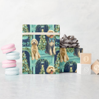 Papel de Regalo Navidad Goldendoodle Vignette