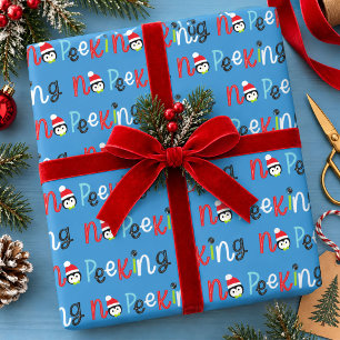 Papel De Regalo Navidad infantil caprichosa y linda sin mirar