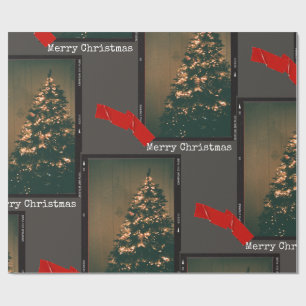 Papel De Regalo Navidad Instantánea de Máquina de Escribir Vintage