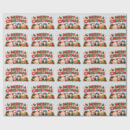 Papel De Regalo Navidad Kawaii Feliz