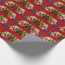 Papel De Regalo Navidad lindo de los elefantes del dibujo animado