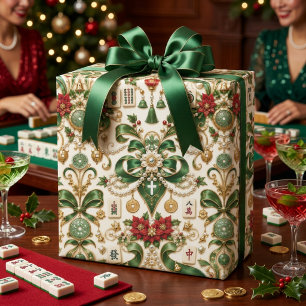 Papel De Regalo Navidad Mahjong