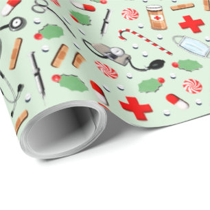 Papel De Regalo Navidad Médica