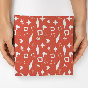 Papel De Regalo Navidad Moderna Atómica Retro Mediados de Siglo