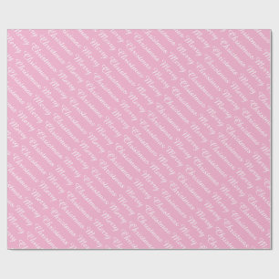 Papel De Regalo Navidad Moderna Personalizada Rosa Claro