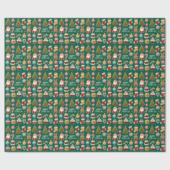 Papel De Regalo Navidad moderna y elegante  (Superficie plana)