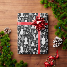 Papel De Regalo Navidad Monocromática