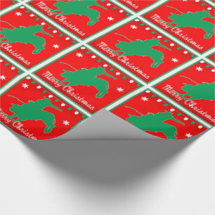 Papel De Regalo Navidad occidental del montar a caballo de Bull