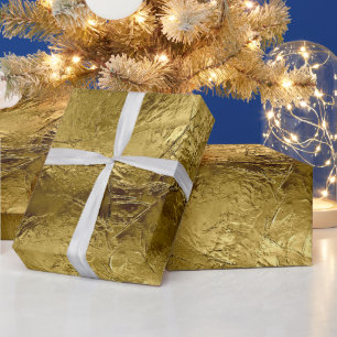 Papel De Regalo Navidad oro profundo textura sólida lujo oscuro