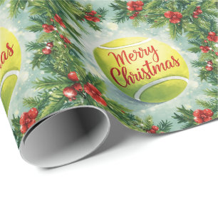Papel de regalo Navidad pelota de tenis