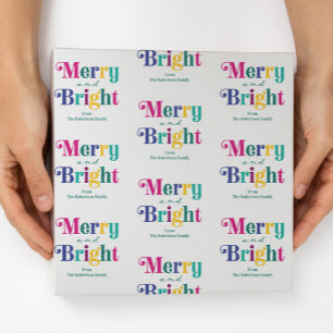 Papel De Regalo Navidad personalizada Alegre y Brillante