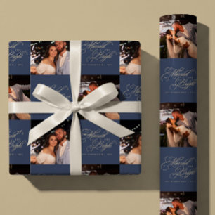 Papel De Regalo Navidad personalizada para casados y brillantes co
