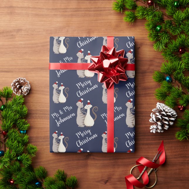 Papel De Regalo Navidad Personalizada para Pareja (Regalo de vacaciones)