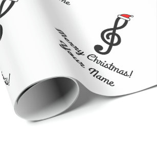 Papel De Regalo Navidad personalizado de la nota de la música del