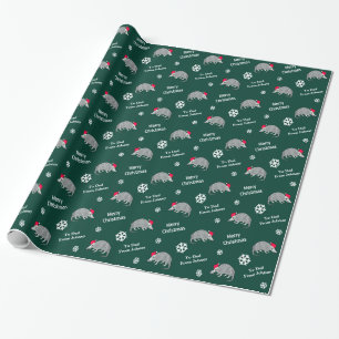 Papel De Regalo Navidad personalizado del armadillo