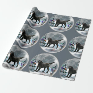 Papel De Regalo Navidad Plano-Revestido del perro perdiguero