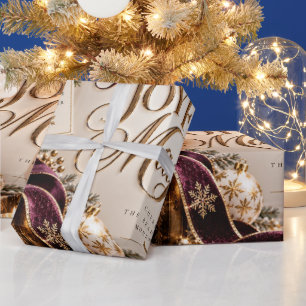 Papel De Regalo Navidad Plumosa Mágica y Alegre