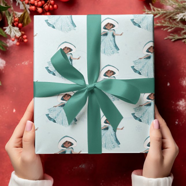 Papel De Regalo Navidad Princesa de Invierno Chicas de nieve azul (Subido por el creador)