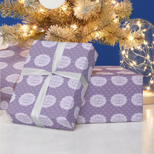 Papel De Regalo Navidad Purple Simple Bow Merry personalizada