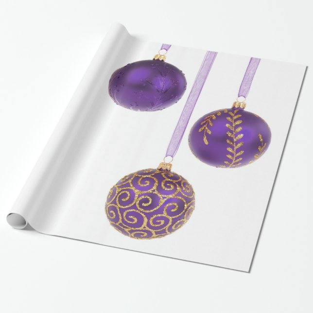 Papel De Regalo Navidad púrpura Amethyst de la lavanda del (Desenrollado)