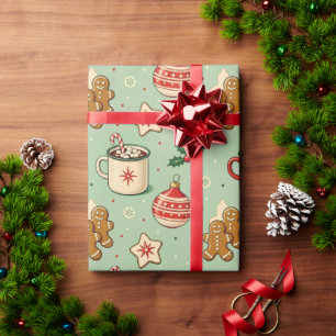 Papel De Regalo Navidad Retro Acogedora