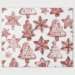 Papel De Regalo Navidad Roja Nostálgica