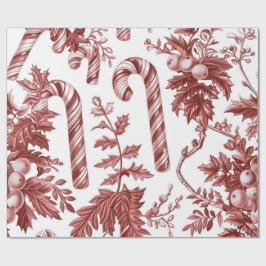 Papel De Regalo Navidad Roja Nostálgica