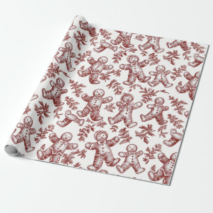 Papel De Regalo Navidad Roja Vintage