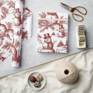 Papel De Regalo Navidad Roja Vintage