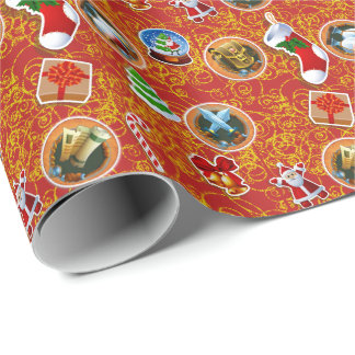 Papel De Regalo Navidad rojo del friki