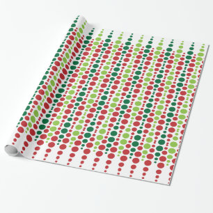 Papel De Regalo Navidad rojo y modelo de punto verde