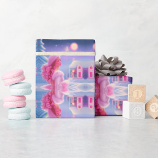 Papel De Regalo Navidad Rosa Elegante y Bonita para Chicas