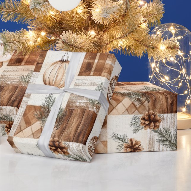 Papel De Regalo Navidad rústica (Vacaciones)