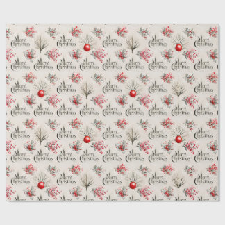 Papel De Regalo Navidad Serena Burbuja Roja