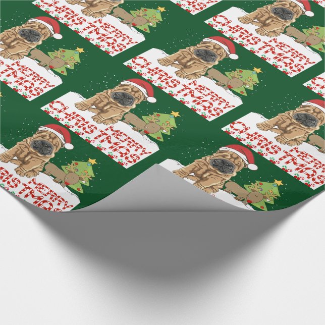 Papel De Regalo Navidad Shar Pei (Esquina)