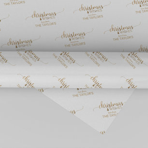 Papel De Regalo Navidad simple del personalizado de la caligrafía