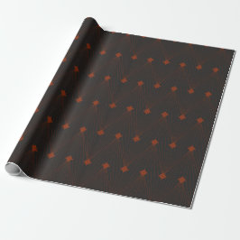 Papel De Regalo Navidad Simple y Elegante en Rojo y Negro