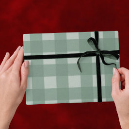 Papel De Regalo Navidad Tradicional Verde - Cuadros y Rayas
