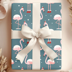 Papel De Regalo Navidad Tropical Flamenco