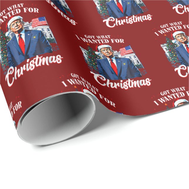 Papel De Regalo Navidad Trump (Esquina del rollo)