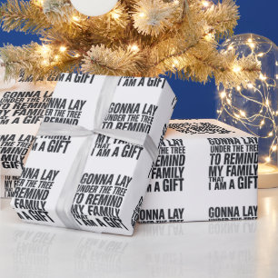 Papel De Regalo Navidad Va a Estar Debajo del Árbol Navidad Famili